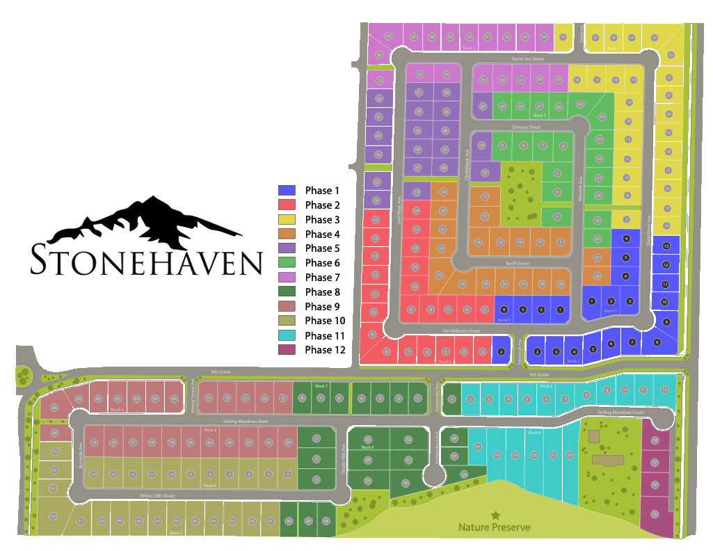 Stonehaven Subdivision Plat Map
